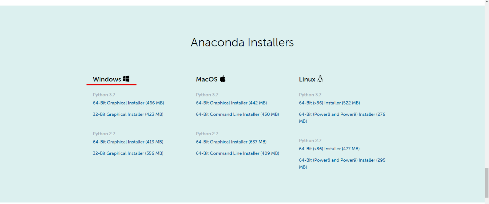 The Anaconda installer